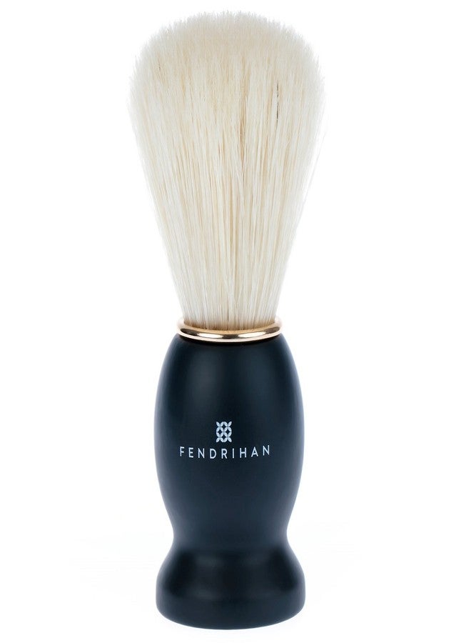 Fendrihan Pure Boar Bristle Shaving Brush with Black Wood Handle and Gold Rim for Personal and Professional Shaving - Image 1